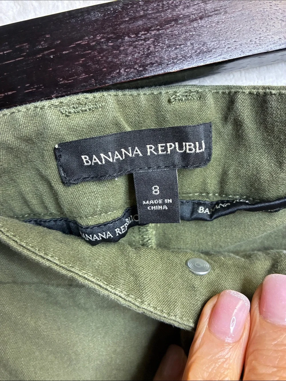 Banana Republic Olive Green Stretch Chinos